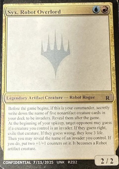 Syx, Robot Overlord, Unknown Event #RZ02f, Magic: The Gathering card