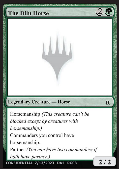 The Dilu Horse, Unknown Event #RG03d, Magic: The Gathering card