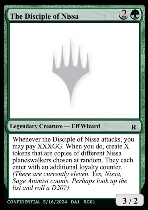 The Disciple of Nissa, Unknown Event #RG01b, Magic: The Gathering card