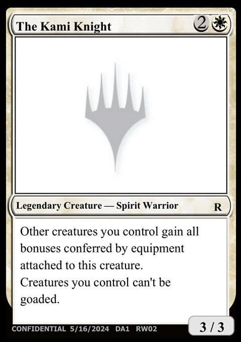 The Kami Knight, Unknown Event #RW02c, Magic: The Gathering card