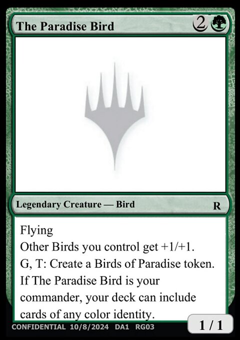 The Paradise Bird, Unknown Event #RG03f, Magic: The Gathering card