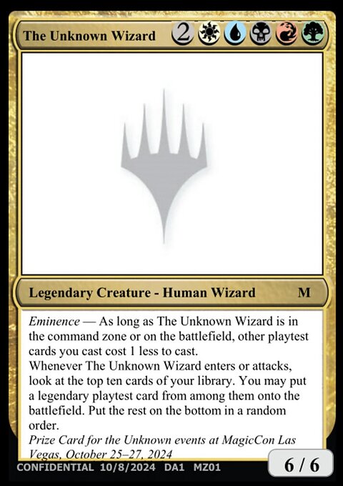 The Unknown Wizard, Unknown Event #MZ01, Magic: The Gathering card
