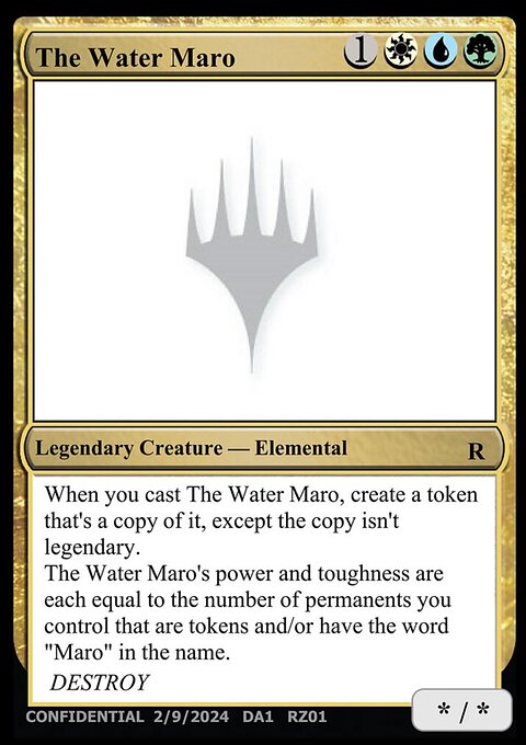 The Water Maro, Unknown Event #RZ01b, Magic: The Gathering card