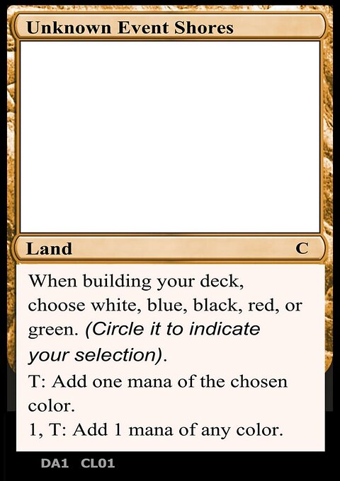 Unknown Event Shores, Unknown Event #CL01b, Magic: The Gathering card