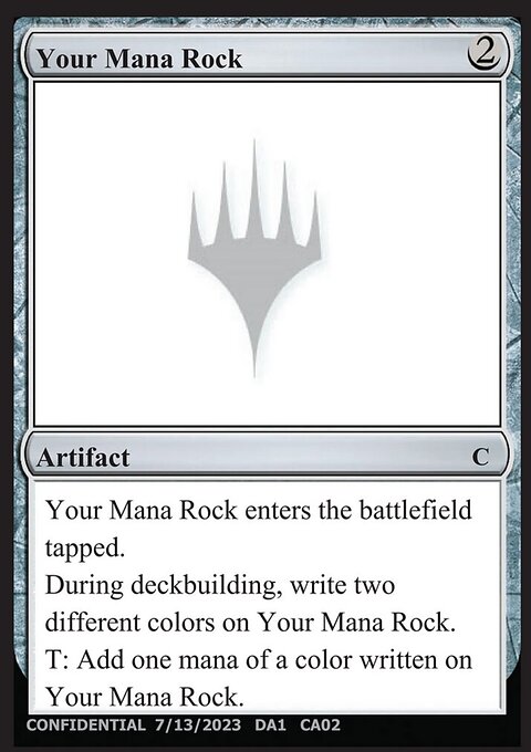 Your Mana Rock, Unknown Event #CA02b, Magic: The Gathering card
