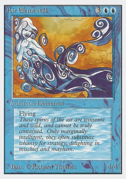 Air Elemental, Unlimited Edition #47, Magic: The Gathering card