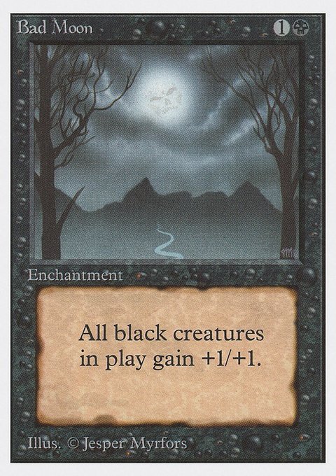 Bad Moon, Unlimited Edition #94, Magic: The Gathering card