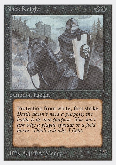 Black Knight, Unlimited Edition #95, Magic: The Gathering card