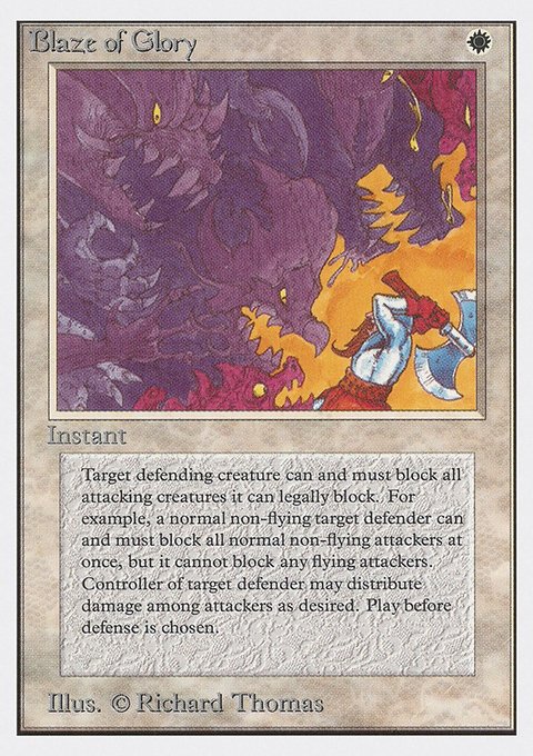 Blaze of Glory, Unlimited Edition #6, Magic: The Gathering card