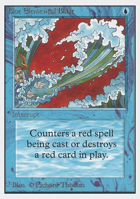 Blue Elemental Blast, Unlimited Edition #50, Magic: The Gathering card