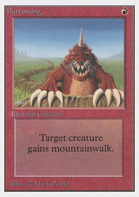 Burrowing, Unlimited Edition #139, Magic: The Gathering card