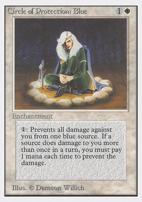 Circle of Protection: Blue, Unlimited Edition #11, Magic: The Gathering card