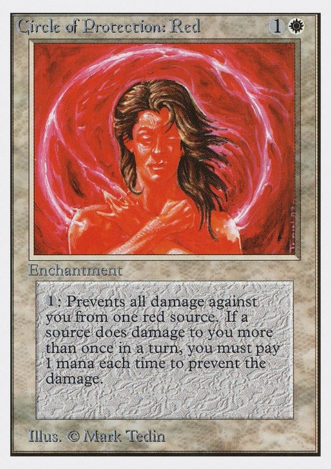 Circle of Protection: Red, Unlimited Edition #13, Magic: The Gathering card