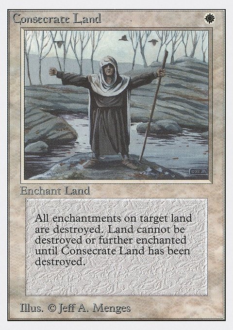 Consecrate Land, Unlimited Edition #15, Magic: The Gathering card
