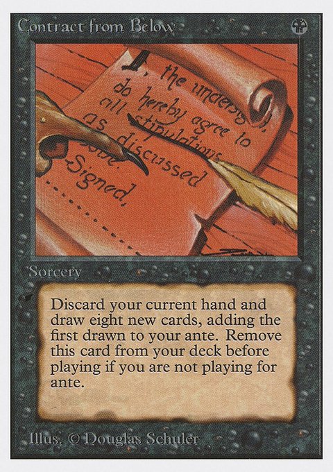 Contract from Below, Unlimited Edition #97, Magic: The Gathering card