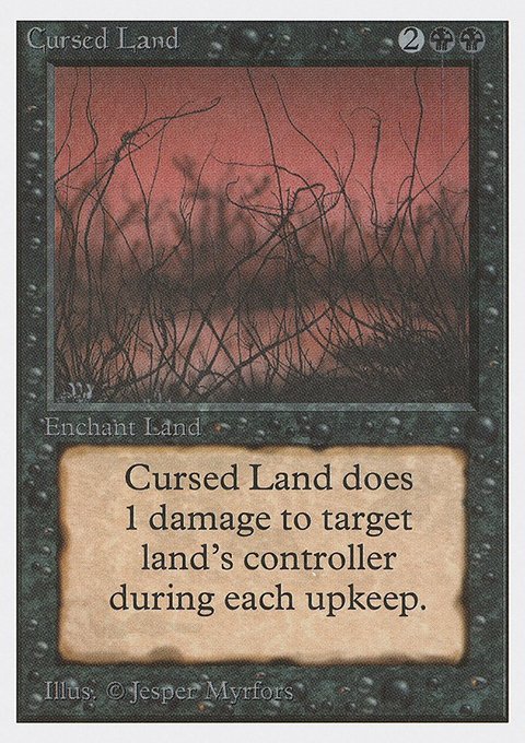Cursed Land, Unlimited Edition #98, Magic: The Gathering card