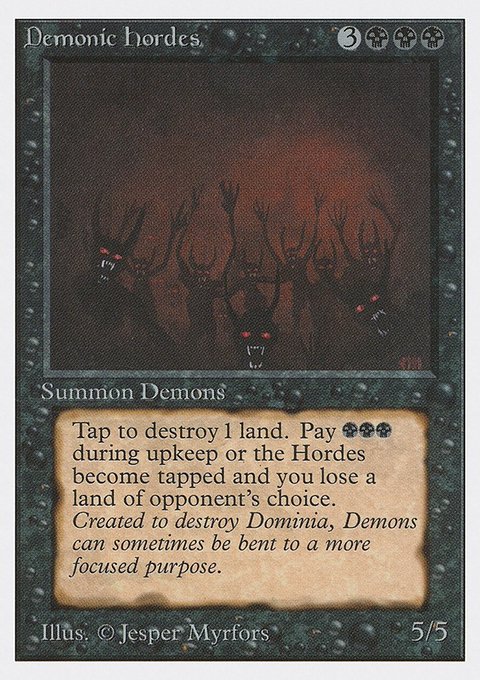 Demonic Hordes, Unlimited Edition #104, Magic: The Gathering card