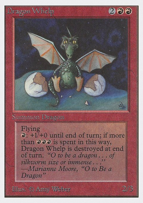 Dragon Whelp, Unlimited Edition #142, Magic: The Gathering card