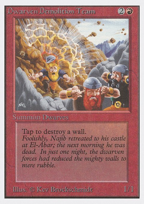 Dwarven Demolition Team, Unlimited Edition #143, Magic: The Gathering card