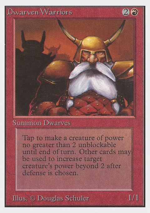 Dwarven Warriors, Unlimited Edition #144, Magic: The Gathering card