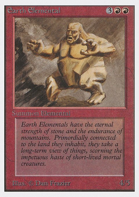Earth Elemental, Unlimited Edition #145, Magic: The Gathering card