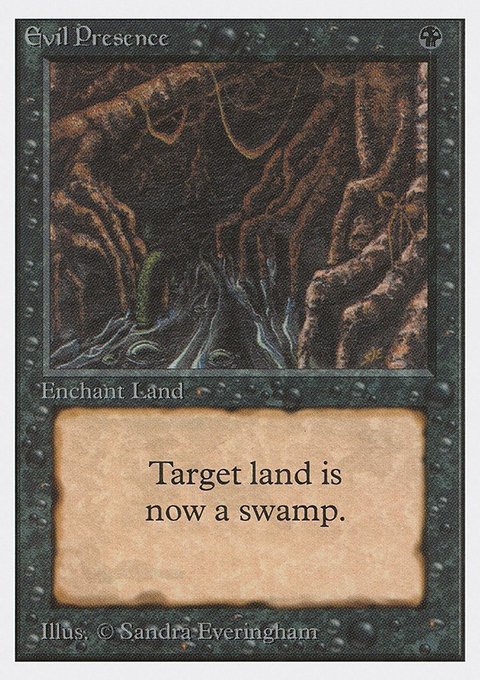 Evil Presence, Unlimited Edition #108, Magic: The Gathering card