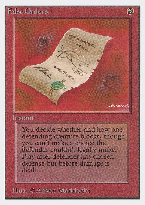 False Orders, Unlimited Edition #148, Magic: The Gathering card