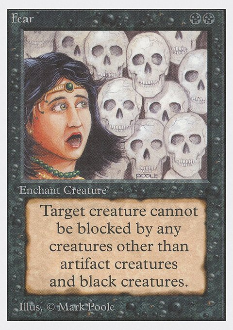 Fear, Unlimited Edition #109, Magic: The Gathering card