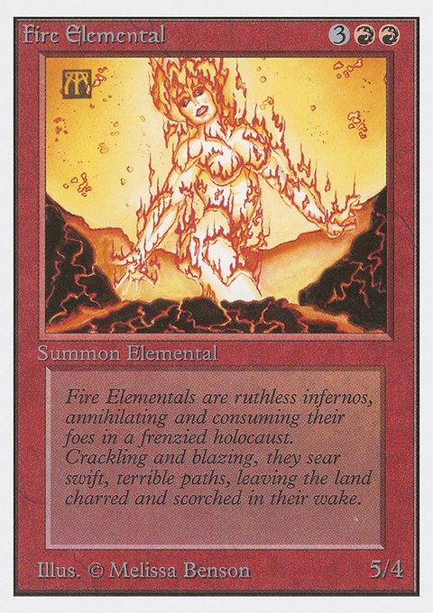 Fire Elemental, Unlimited Edition #149, Magic: The Gathering card