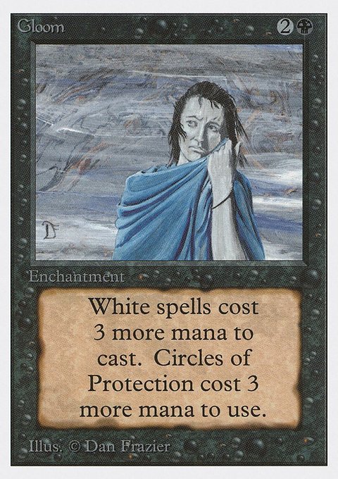 Gloom, Unlimited Edition #111, Magic: The Gathering card