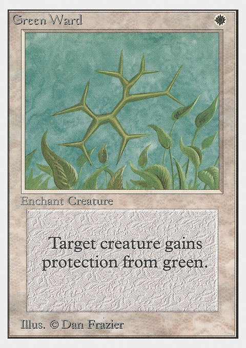Green Ward, Unlimited Edition #21, Magic: The Gathering card