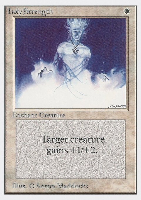Holy Strength, Unlimited Edition #25, Magic: The Gathering card