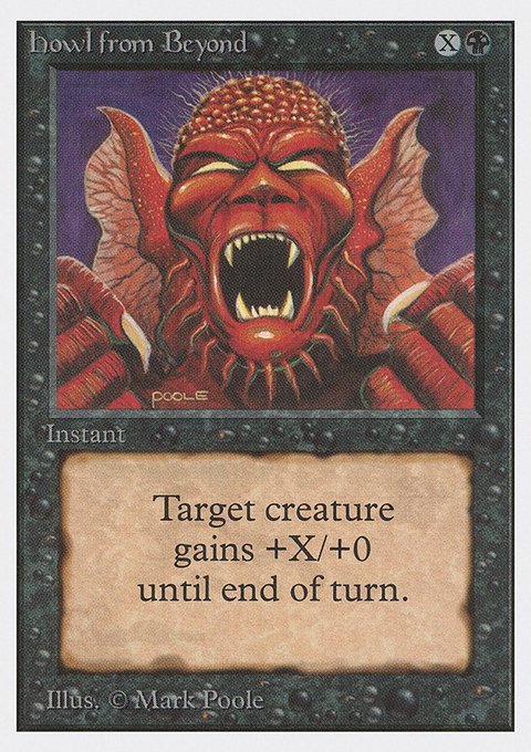 Howl from Beyond, Unlimited Edition #112, Magic: The Gathering card