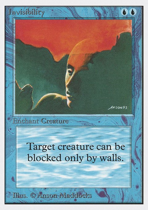 Invisibility, Unlimited Edition #60, Magic: The Gathering card