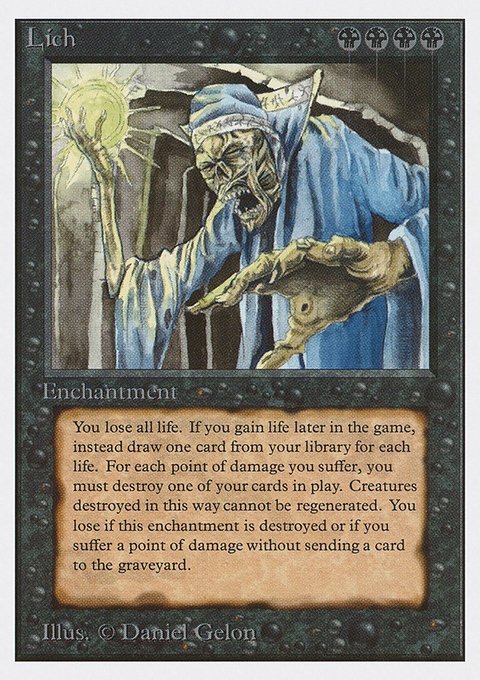 Lich, Unlimited Edition #114, Magic: The Gathering card