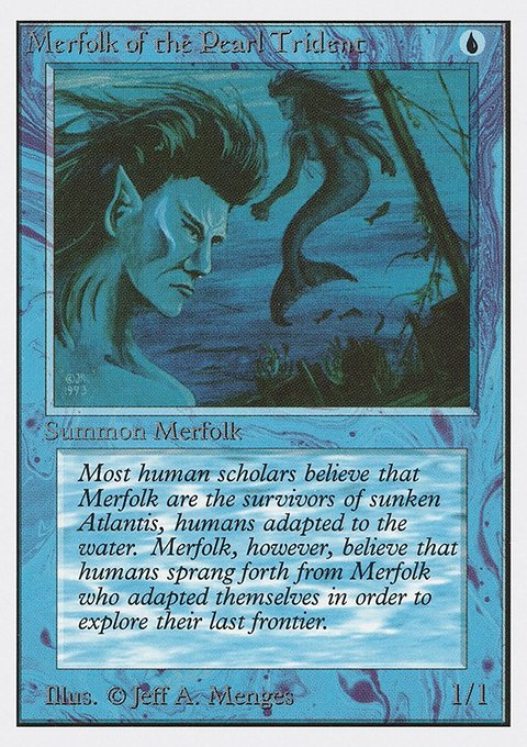 Merfolk of the Pearl Trident, Unlimited Edition #67, Magic: The Gathering card