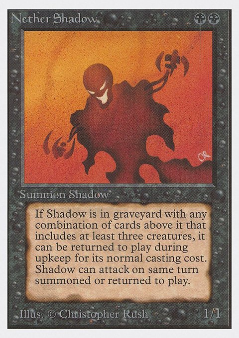 Nether Shadow, Unlimited Edition #117, Magic: The Gathering card