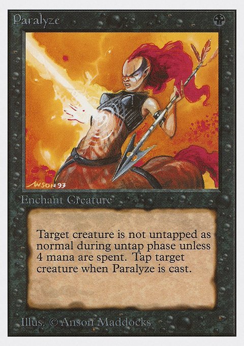 Paralyze, Unlimited Edition #120, Magic: The Gathering card
