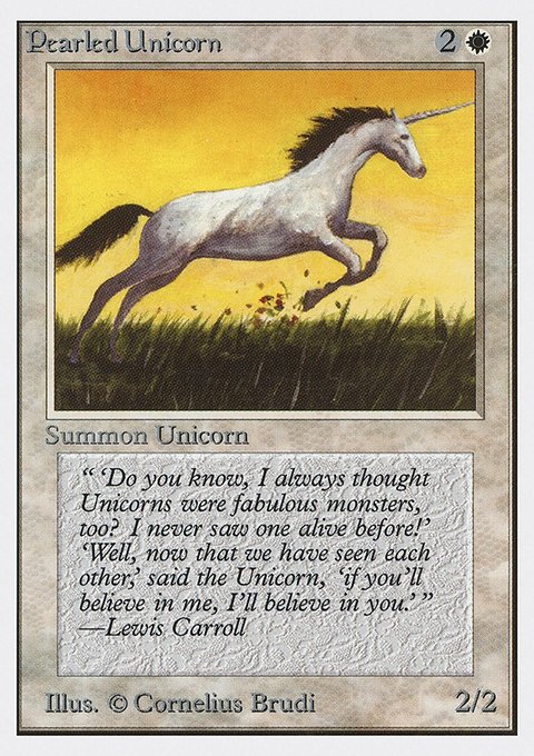 Pearled Unicorn, Unlimited Edition #31, Magic: The Gathering card