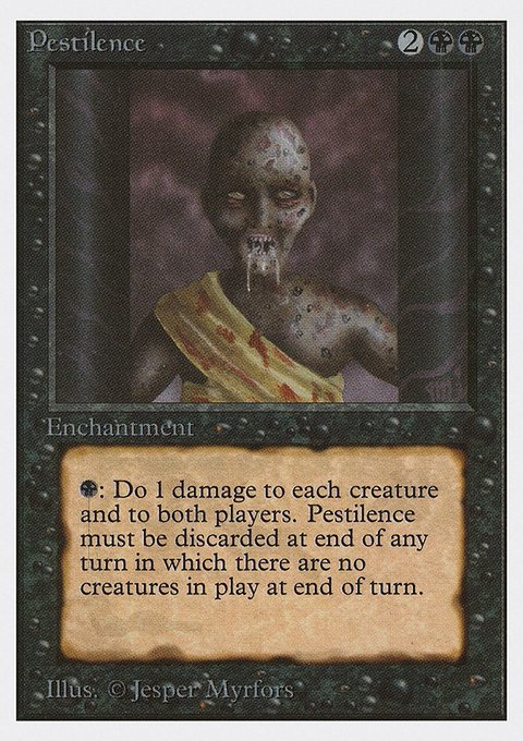 Pestilence, Unlimited Edition #121, Magic: The Gathering card