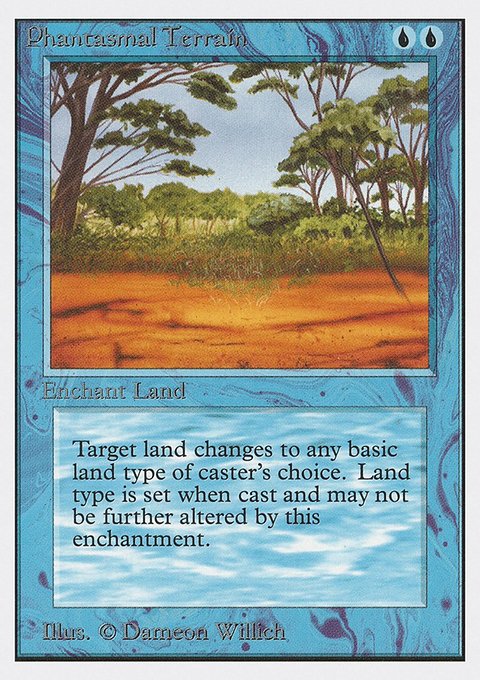 Phantasmal Terrain, Unlimited Edition #69, Magic: The Gathering card