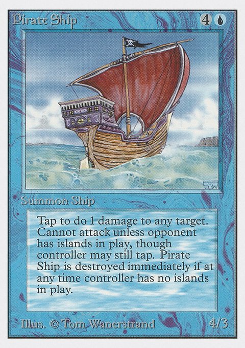 Pirate Ship, Unlimited Edition #71, Magic: The Gathering card