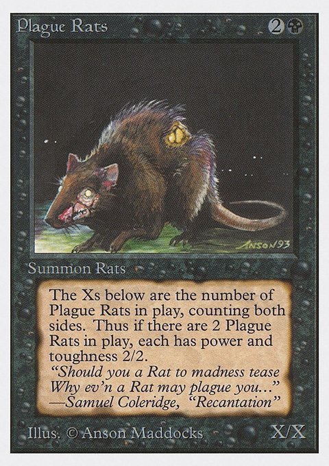 Plague Rats, Unlimited Edition #122, Magic: The Gathering card