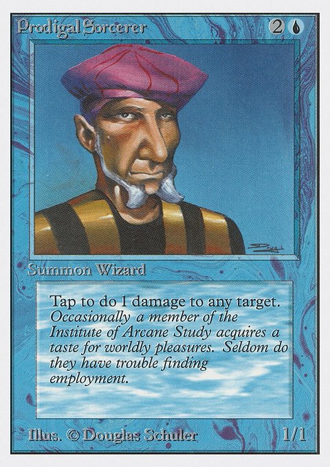 Prodigal Sorcerer, Unlimited Edition #74, Magic: The Gathering card