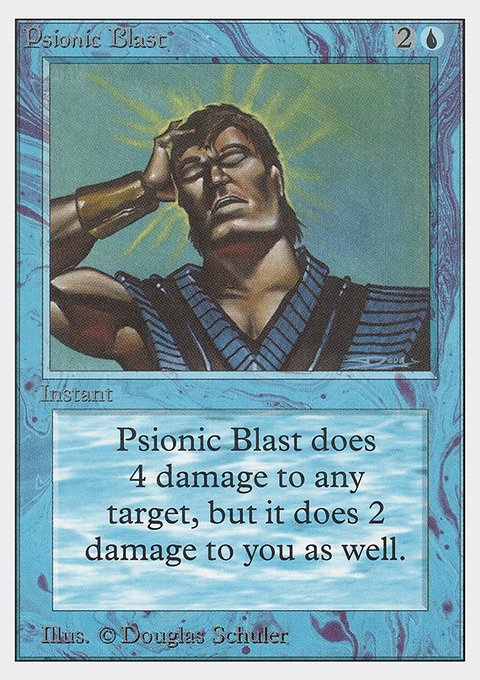 Psionic Blast, Unlimited Edition #75, Magic: The Gathering card