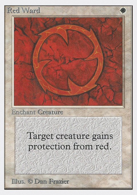 Red Ward, Unlimited Edition #34, Magic: The Gathering card