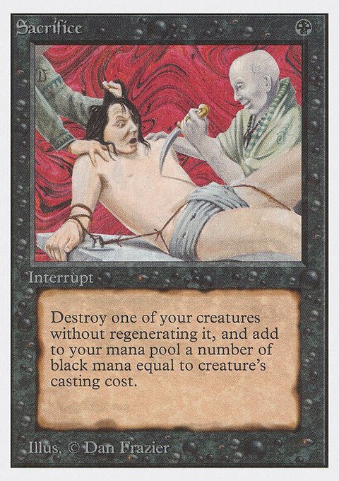 Sacrifice, Unlimited Edition #125, Magic: The Gathering card