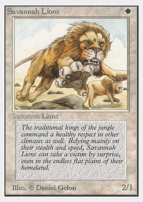 Savannah Lions, Unlimited Edition #39, Magic: The Gathering card