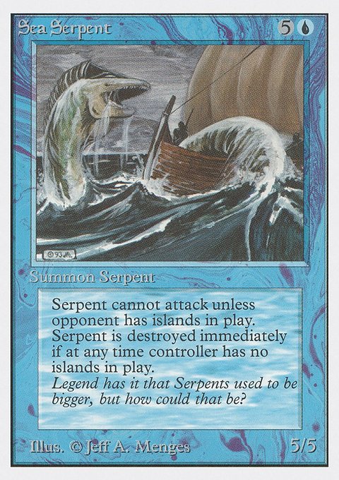 Sea Serpent, Unlimited Edition #77, Magic: The Gathering card