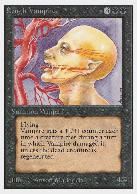 Sengir Vampire, Unlimited Edition #128, Magic: The Gathering card